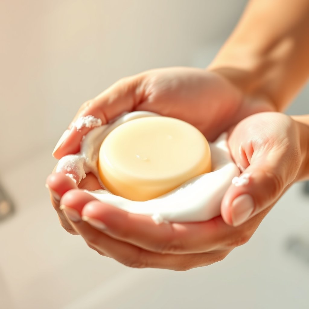 cleansing bar in action