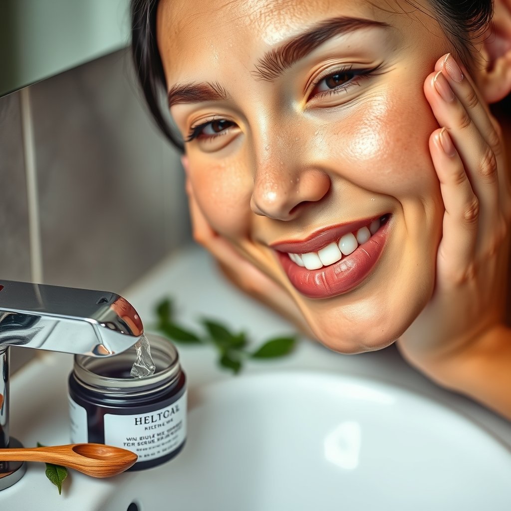 blackhead scrub in action