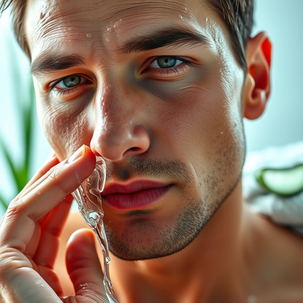 hydrating cleanser in action