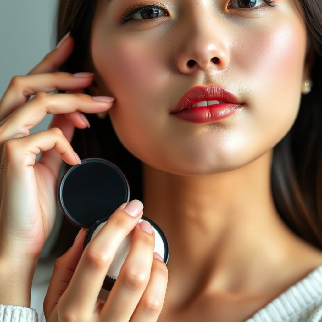 blurring powder in action