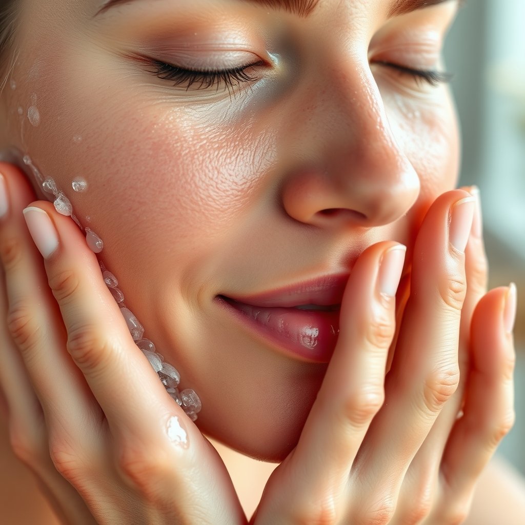 exfoliating scrub in action
