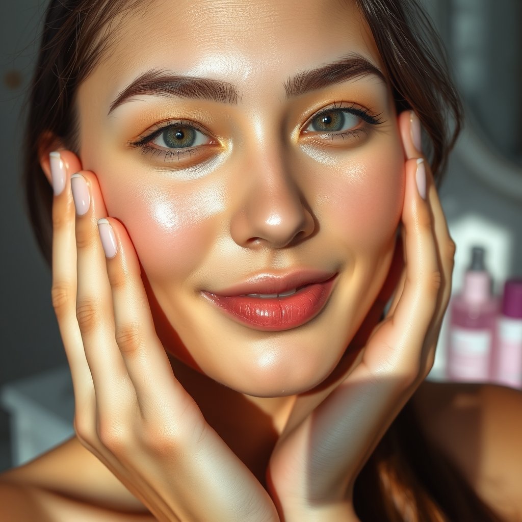 cream toner in action